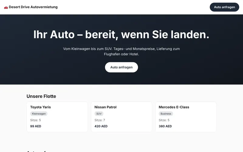 Desert Drive Autovermietung