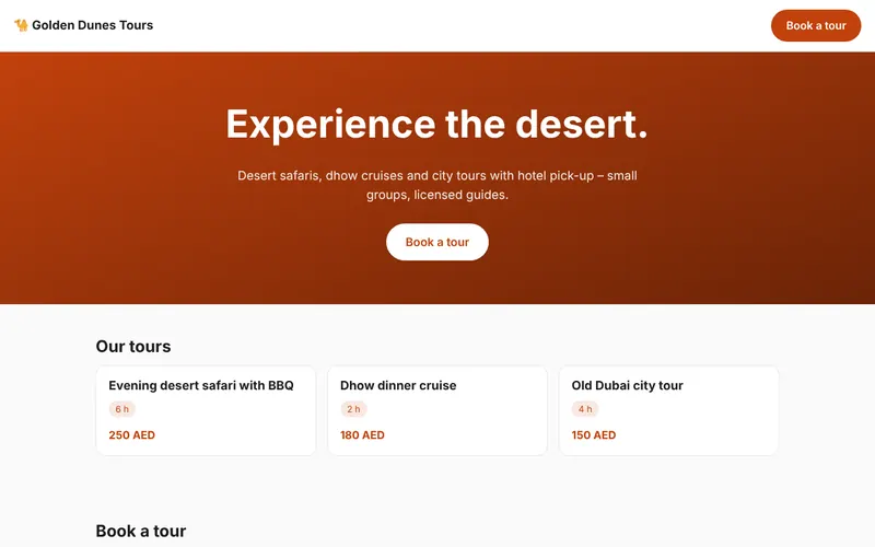 Golden Dunes Tours